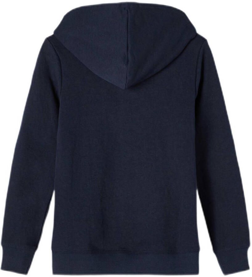 Name It Capuchonsweatvest NKMNESWEAT – sweatjack met kangoeroezak effen casual regular fit sweatstof ronde hals