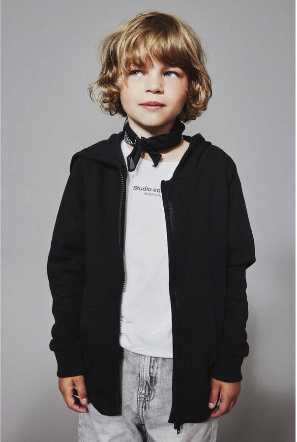 Name It Capuchonsweatvest NKMNESWEAT – sweatjack met kangoeroezak effen casual regular fit sweatstof ronde hals - Foto 2