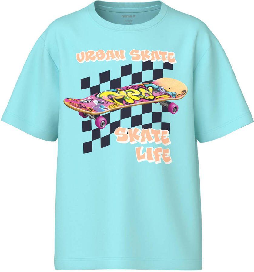 NAME IT KIDS T-shirt aquablauw