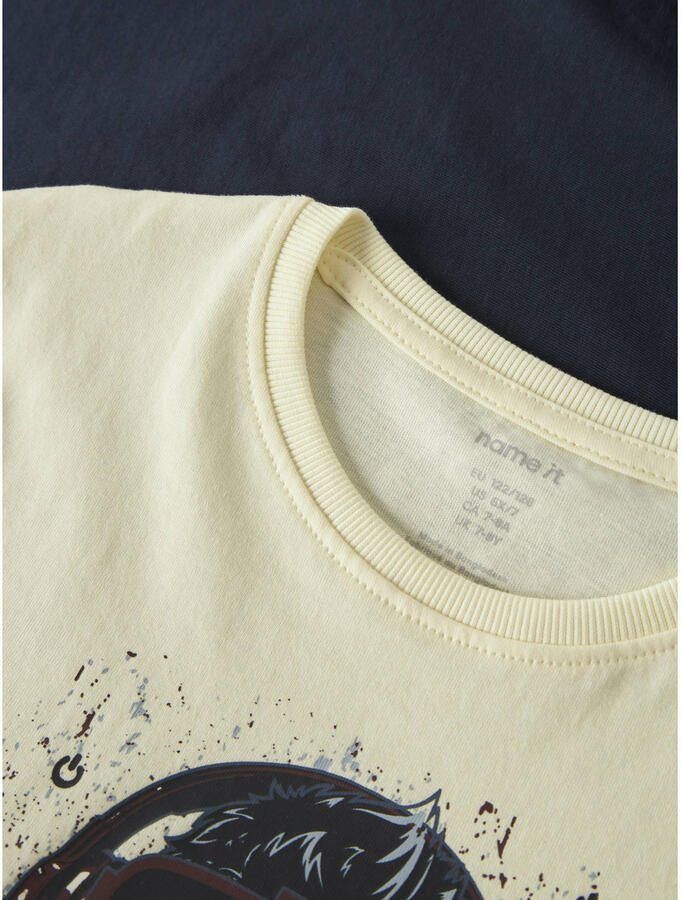 NAME IT KIDS T-shirt donkerblauw (set van 2) - Foto 3