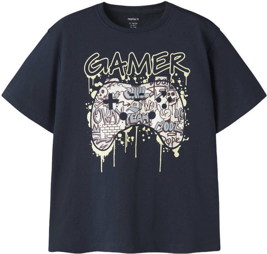 NAME IT KIDS T-shirt donkerblauw (set van 2) - Foto 2