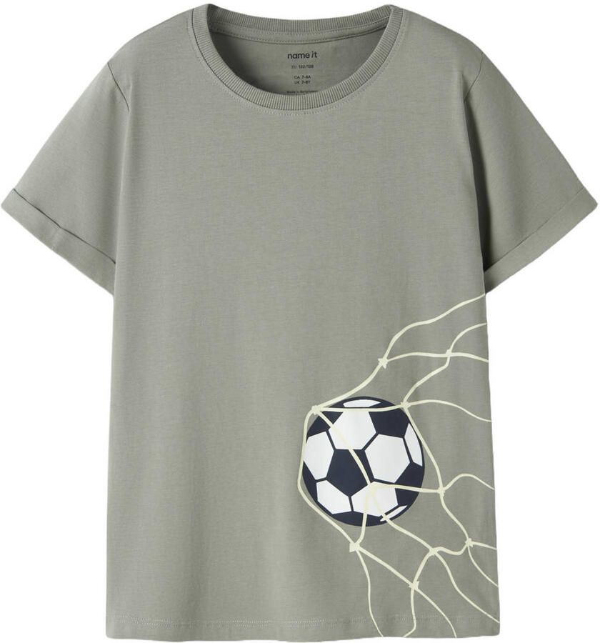 NAME IT KIDS T-shirt grijsgroen