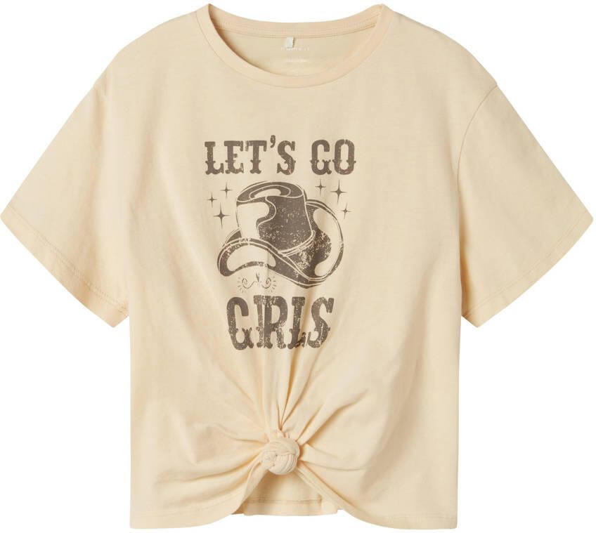NAME IT KIDS T-shirt lichtgeel
