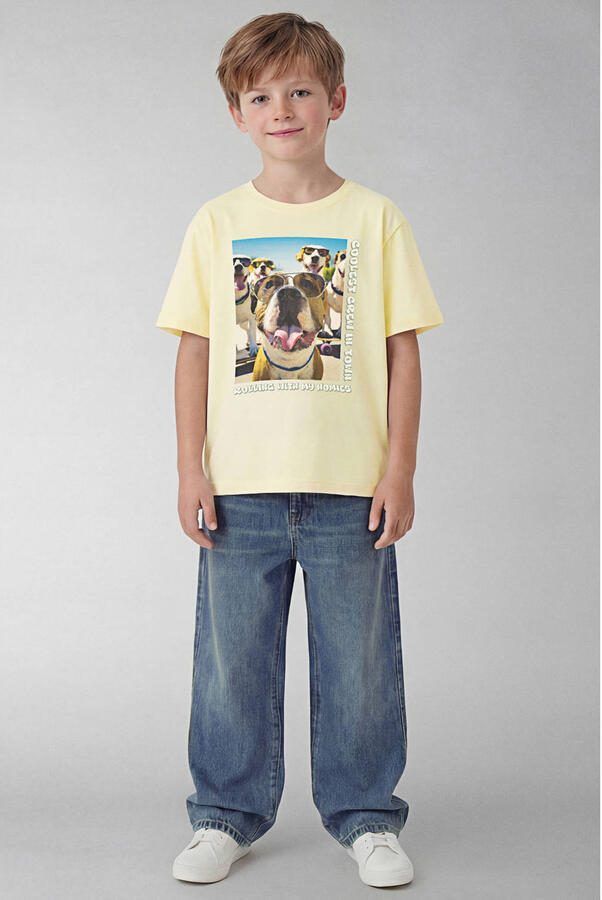 NAME IT KIDS T-shirt lichtgeel