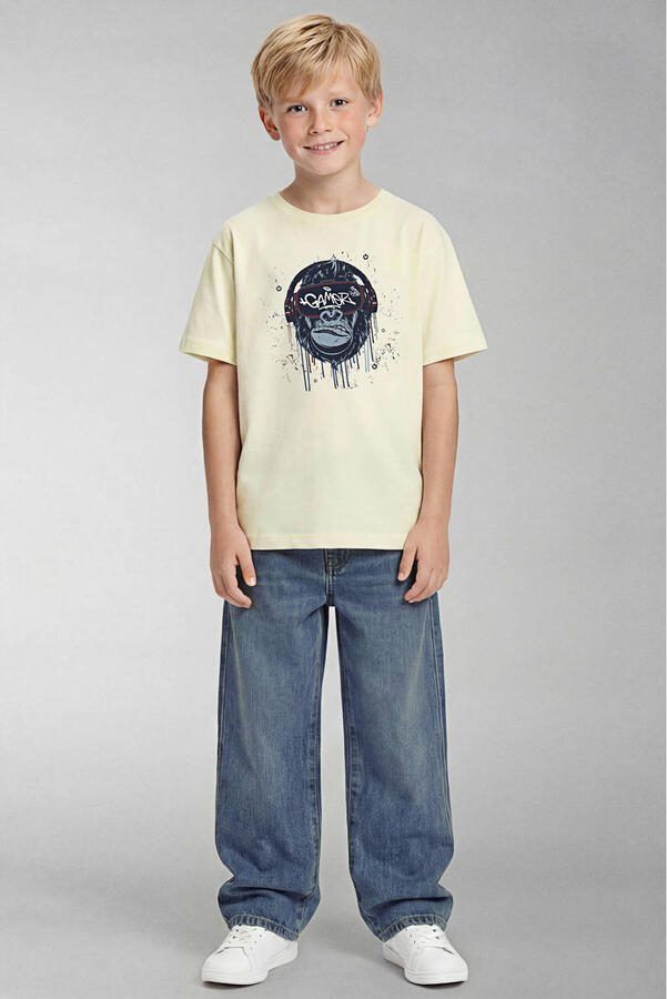NAME IT KIDS T-shirt lichtgeel - Foto 2