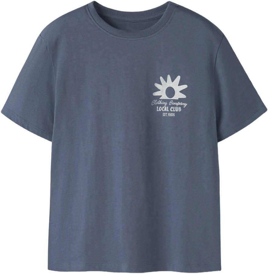 NAME IT KIDS T-shirt met backprint blauw - Foto 2