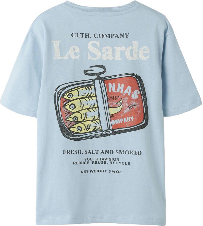 NAME IT KIDS T-shirt met backprint blauw - Foto 2