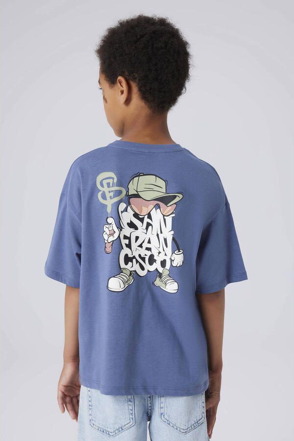 NAME IT KIDS T-shirt met backprint blauw - Foto 3