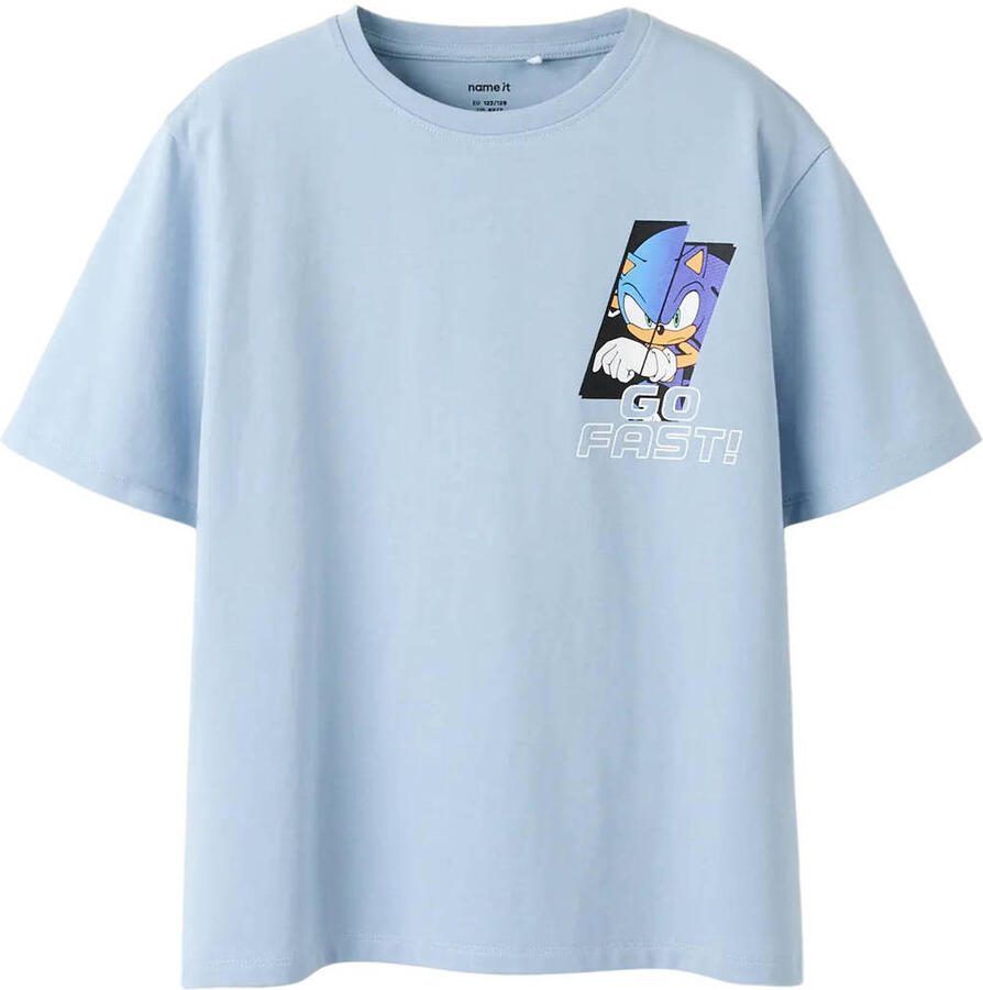 NAME IT KIDS T-shirt met backprint blauw - Foto 2