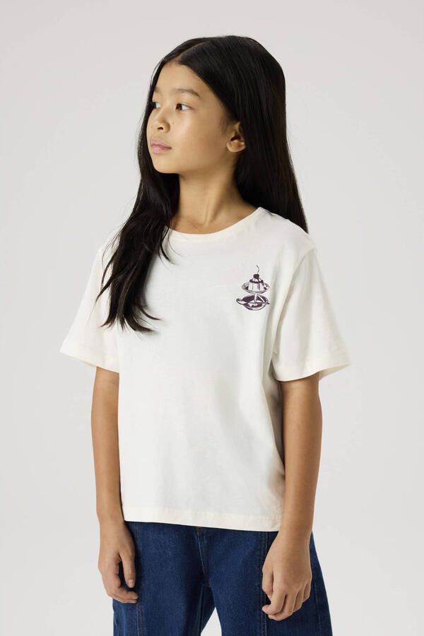 NAME IT KIDS T-shirt met backprint ecru