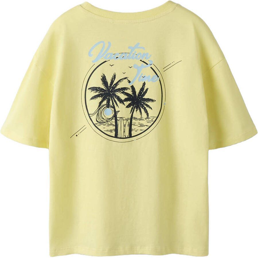 NAME IT KIDS T-shirt met backprint geel - Foto 2