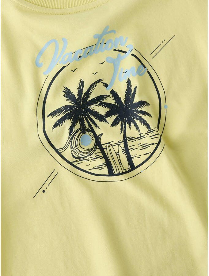 NAME IT KIDS T-shirt met backprint geel - Foto 3