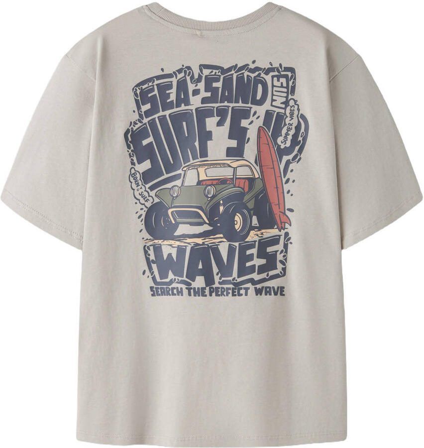 NAME IT KIDS T-shirt met backprint grijs - Foto 2
