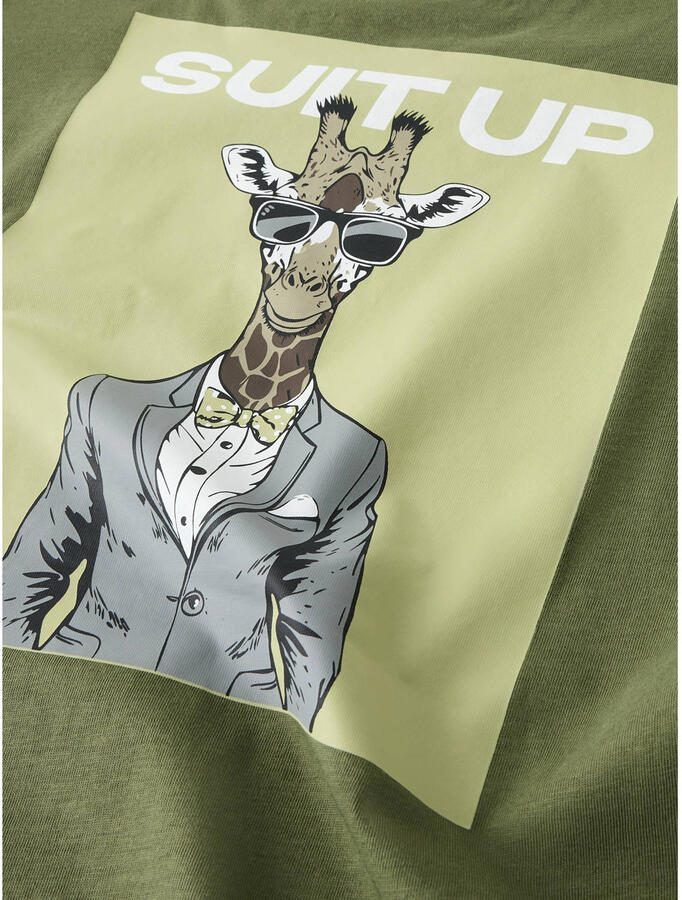 NAME IT KIDS T-shirt met backprint groen - Foto 2