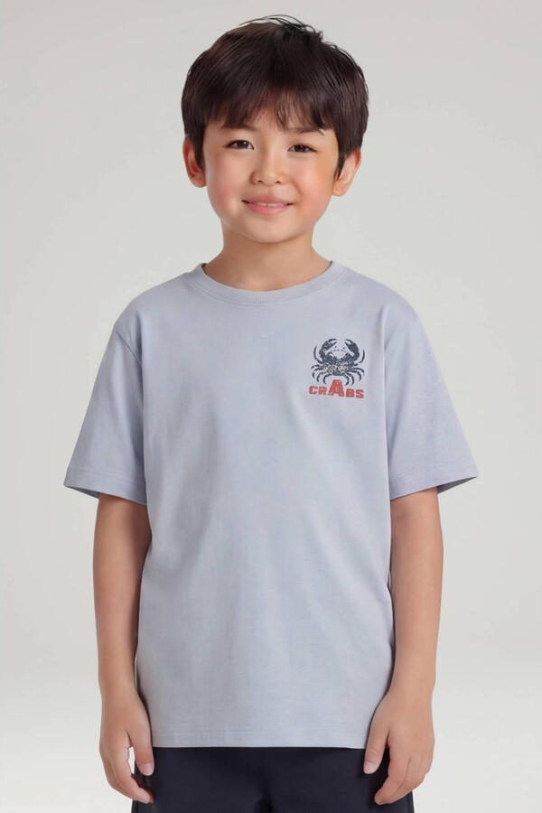 NAME IT KIDS T-shirt met backprint lichtblauw