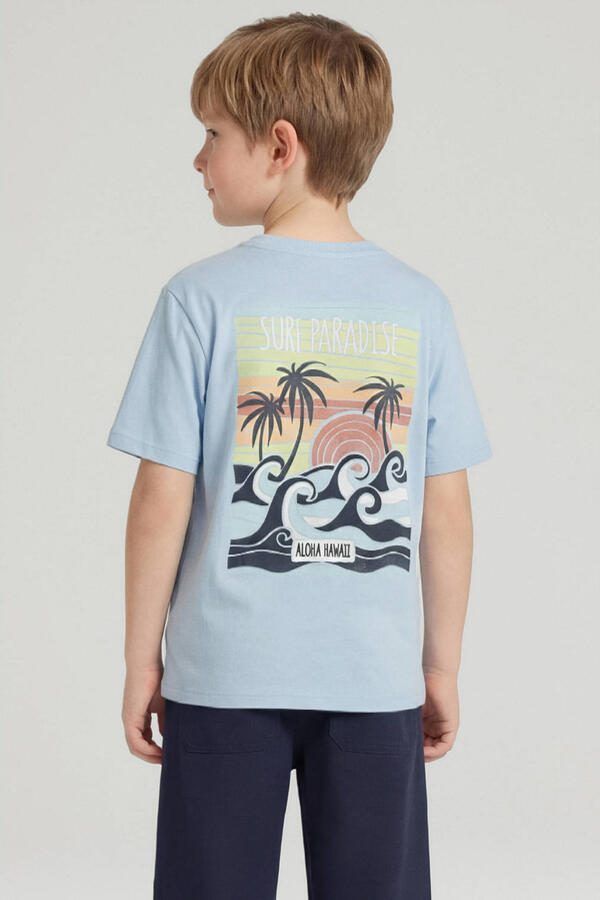 NAME IT KIDS T-shirt met backprint lichtblauw - Foto 2