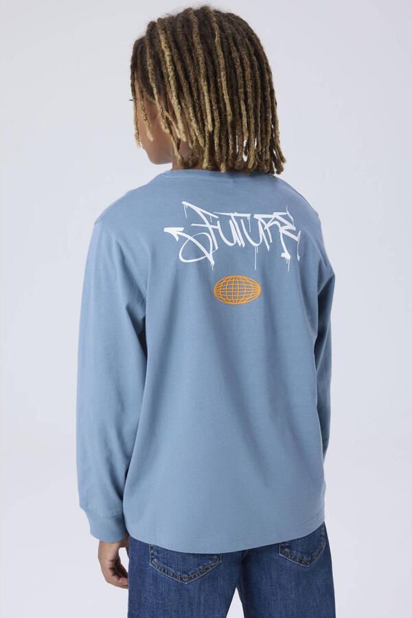 NAME IT KIDS T-shirt met backprint lichtblauw Jongens Katoen Ronde hals - Foto 3
