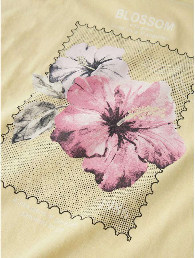 NAME IT KIDS T-shirt met backprint lichtgeel - Foto 3