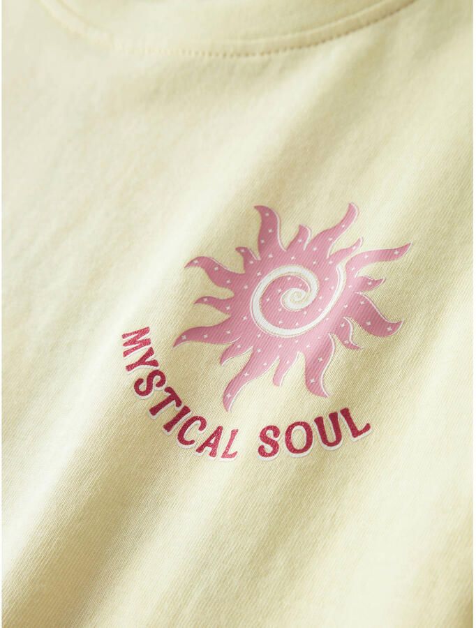 NAME IT KIDS T-shirt met backprint lichtgeel - Foto 3