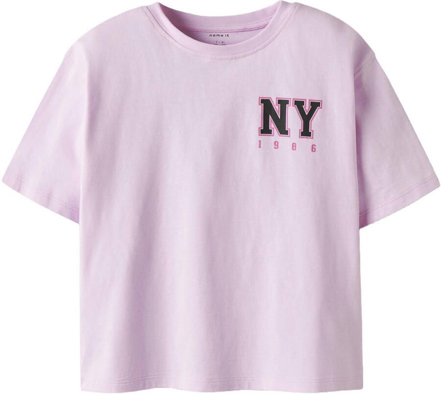 NAME IT KIDS T-shirt met backprint lichtroze - Foto 2