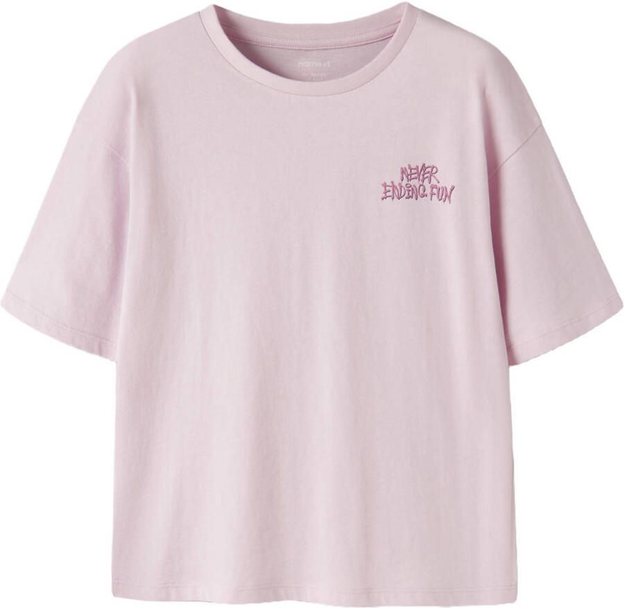 NAME IT KIDS T-shirt met backprint lichtroze - Foto 2