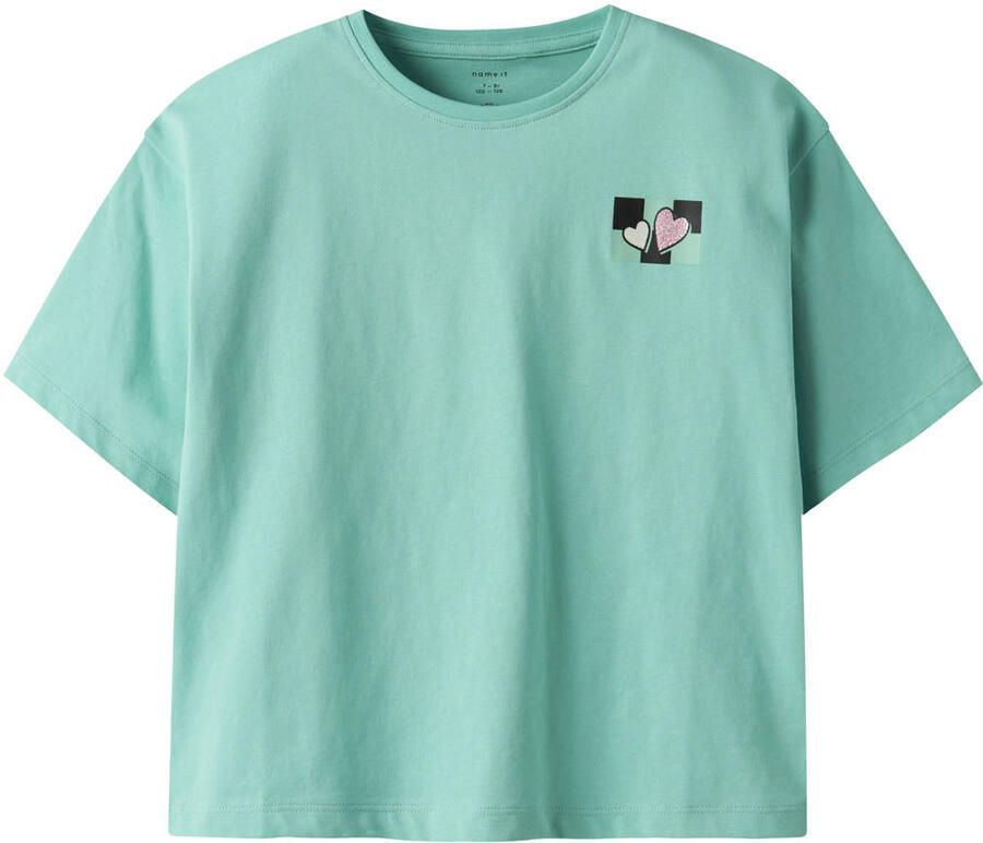 NAME IT KIDS T-shirt met backprint mintgroen - Foto 2