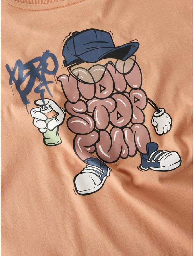 NAME IT KIDS T-shirt met backprint oranje - Foto 3