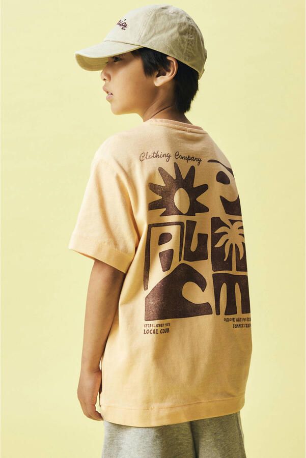 NAME IT KIDS T-shirt met backprint oranje - Foto 2