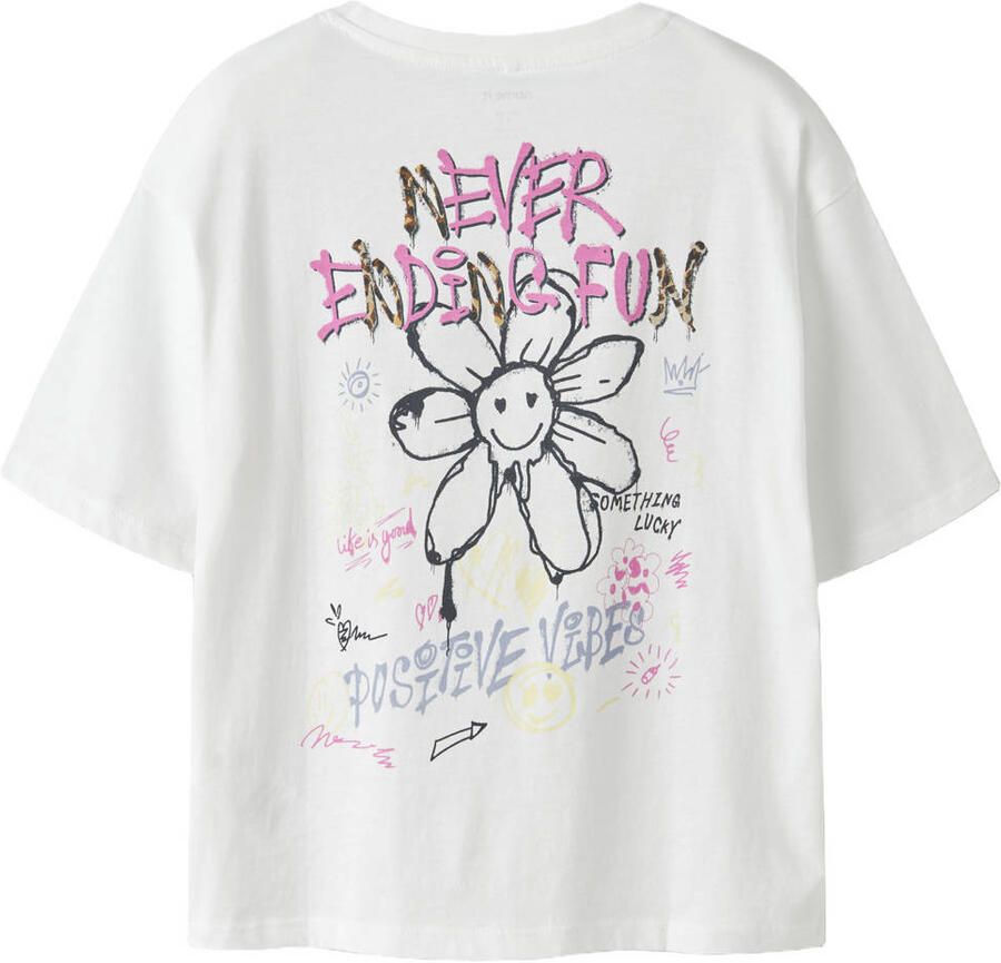 NAME IT KIDS T-shirt met backprint wit - Foto 2
