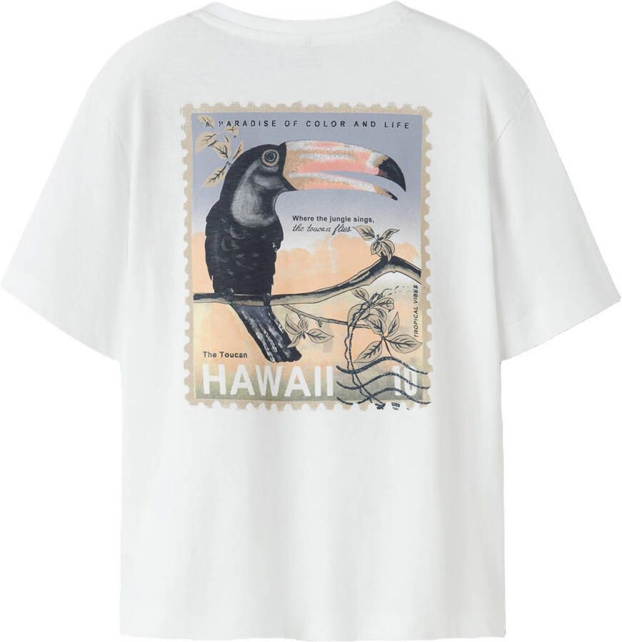 NAME IT KIDS T-shirt met backprint wit - Foto 2