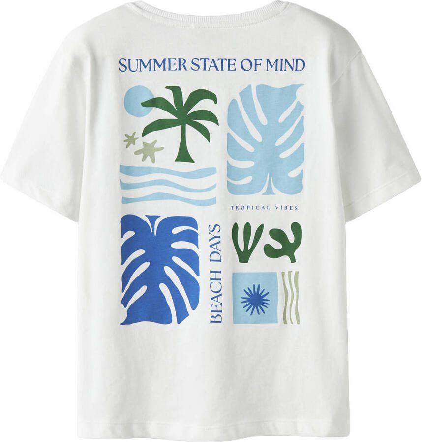 NAME IT KIDS T-shirt met backprint wit - Foto 2