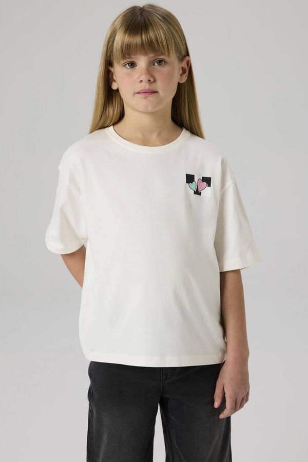 NAME IT KIDS T-shirt met backprint wit