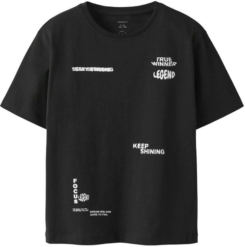 NAME IT KIDS T-shirt met backprint zwart - Foto 2