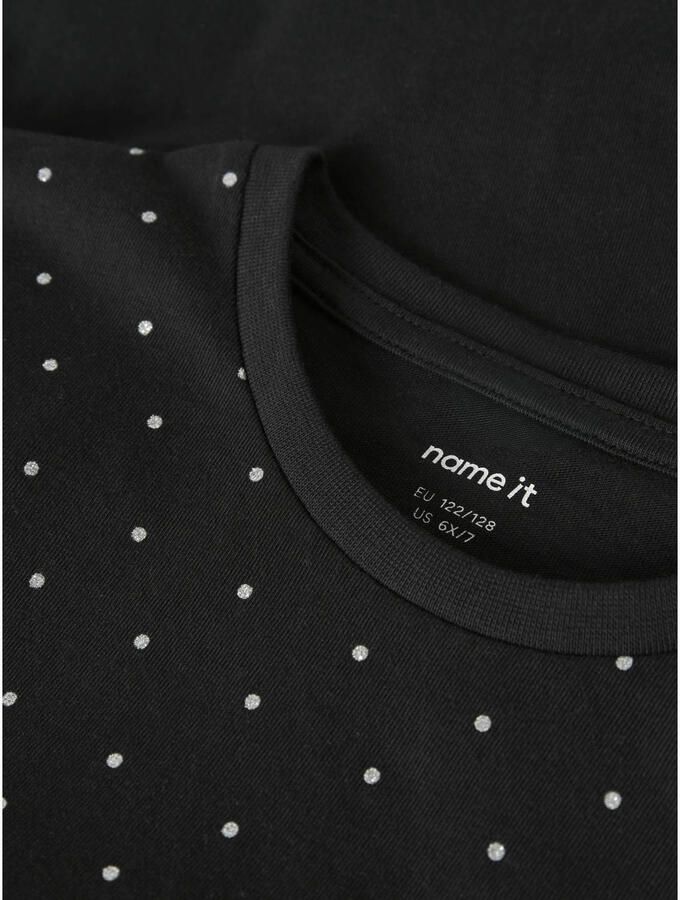 NAME IT KIDS T-shirt met stippen zwart - Foto 2