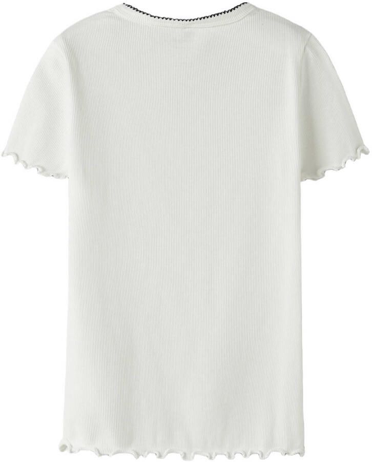 NAME IT KIDS T-shirt met textuur wit - Foto 2
