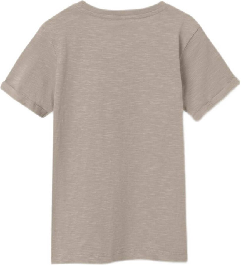 Name it KIDS T-shirt NKMVINCENT grijszand Beige Jongens Katoen Ronde hals 134 140 - Foto 2