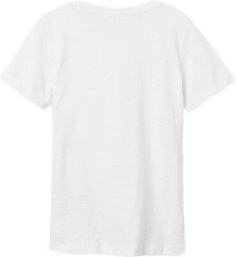 Name it KIDS T-shirt NKMVINCENT wit Jongens Katoen Ronde hals Effen 122 128 - Foto 3