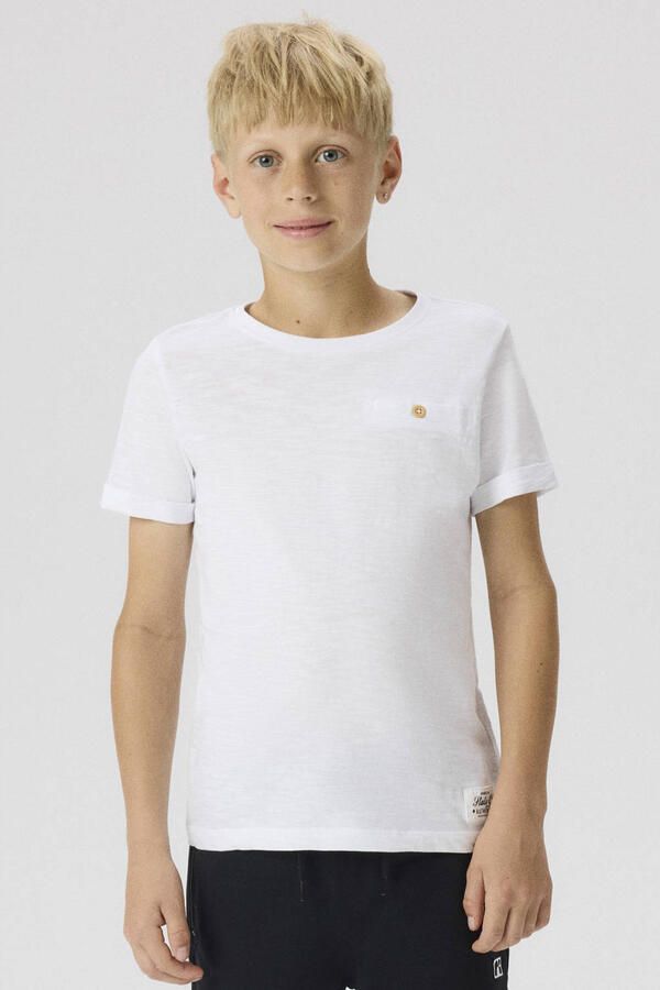 Name it KIDS T-shirt NKMVINCENT wit Jongens Katoen Ronde hals Effen 122 128 - Foto 2