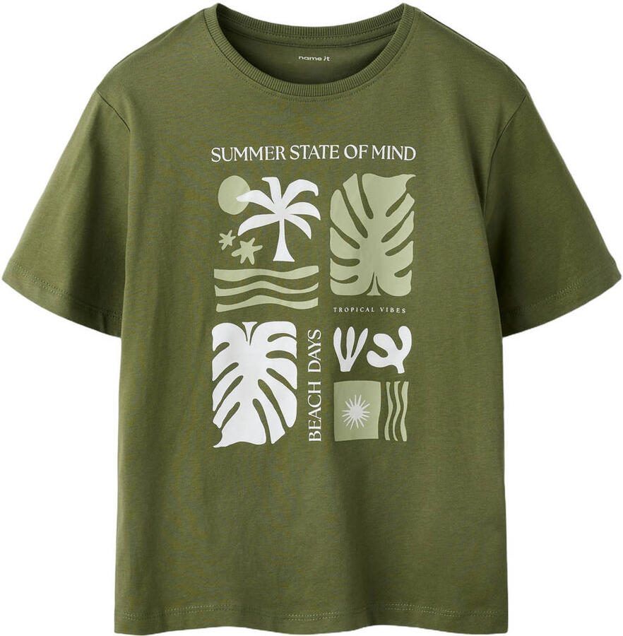 NAME IT KIDS T-shirt olijfgroen