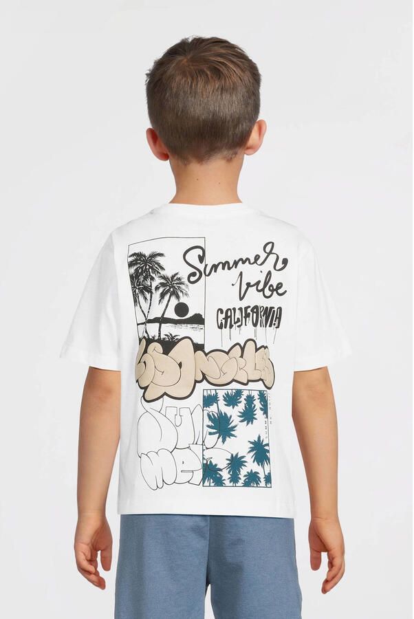 NAME IT KIDS T-shirt met backprint wit - Foto 4