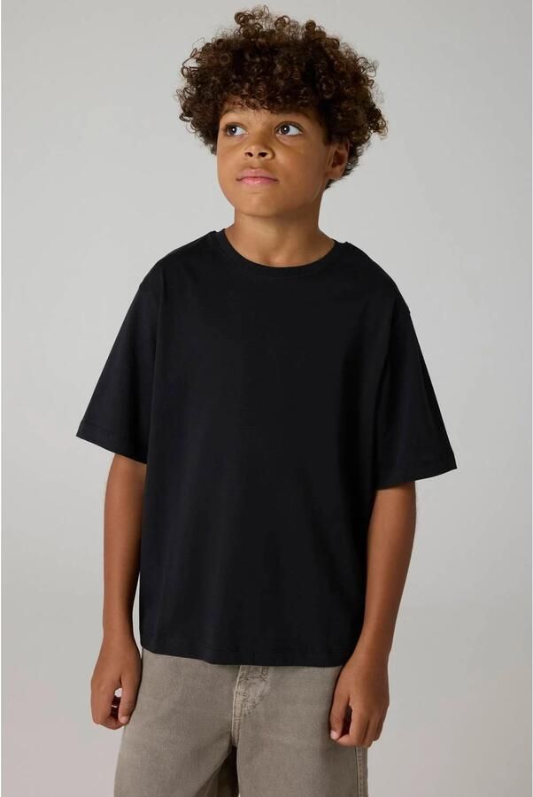 Name It T-shirt NKMVOBBO SS NREG TOP NOOS loose fit met licht overhangende schouders