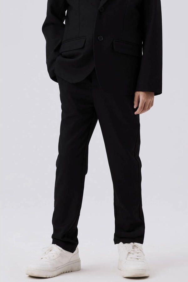 Name it KIDS tapered fit broek NKMRIRAMEL zwart Jongens Polyester Effen 116 - Foto 2