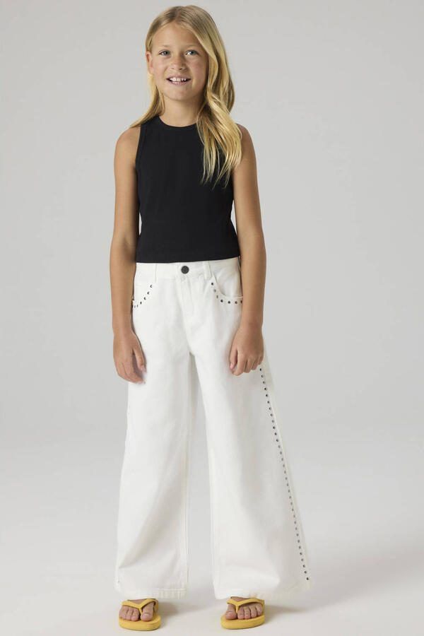 Name it KIDS top NKFNAKAL SL CROP TOP NOOS zwart Meisjes Katoen Ronde hals 146 152 - Foto 2