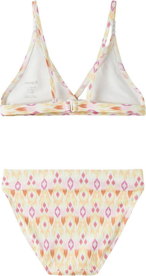 NAME IT KIDS triangel bikini oranje roze wit - Foto 3