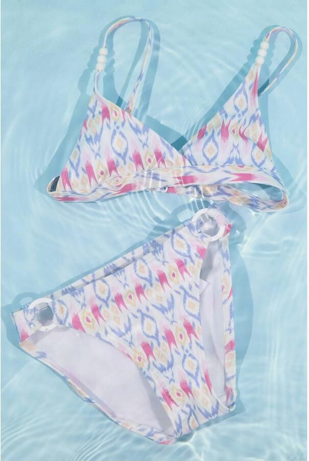 NAME IT KIDS triangel bikini paars roze wit - Foto 3