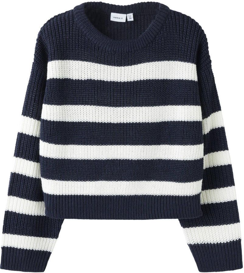 NAME IT KIDS trui donkerblauw gebreid