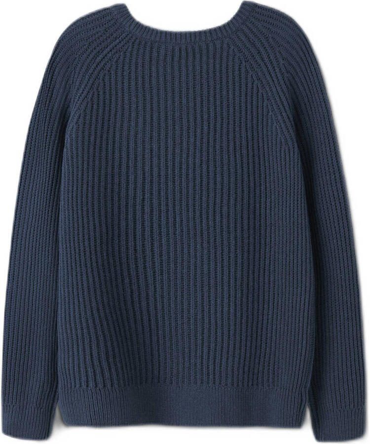 NAME IT KIDS trui donkerblauw grof gebreid