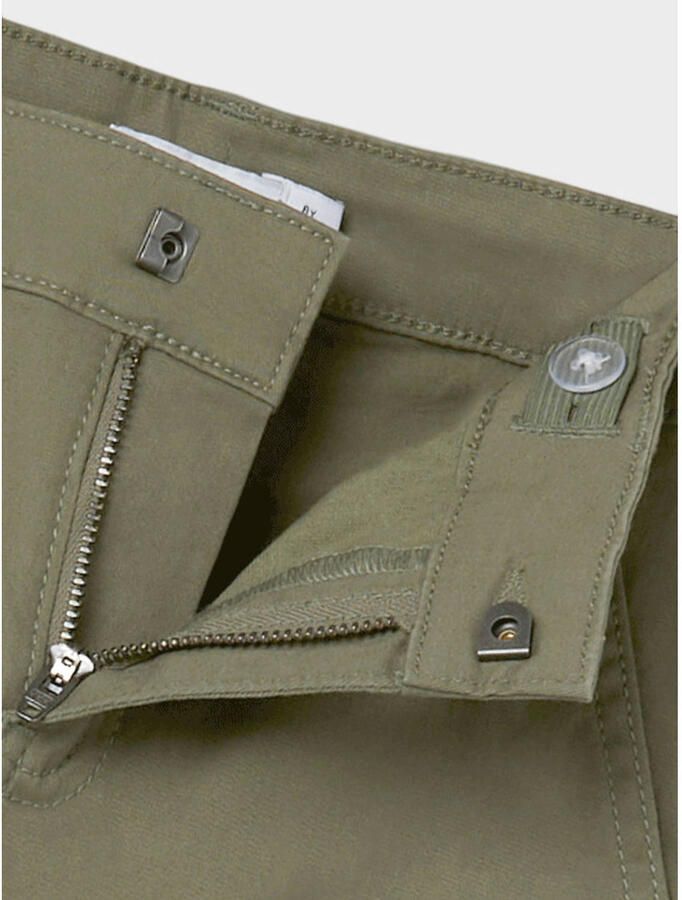 Name it KIDS wide leg cargobroek NKFROSE army groen Meisjes Stretchdenim 164 - Foto 4