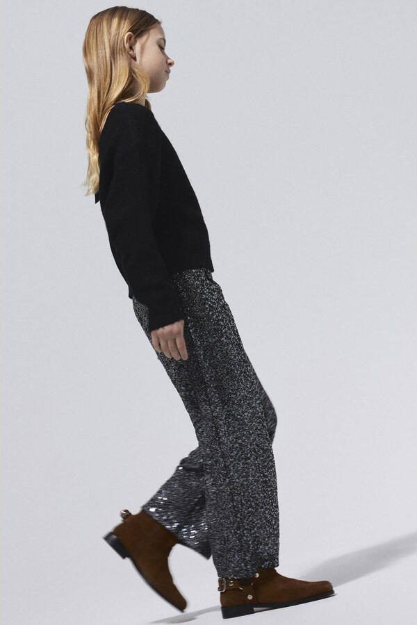 NAME IT KIDS wide leg casual broek zwart - Foto 2