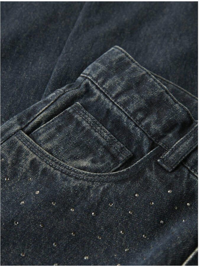 NAME IT KIDS wide leg high waist wide leg jeans dark blue denim - Foto 2